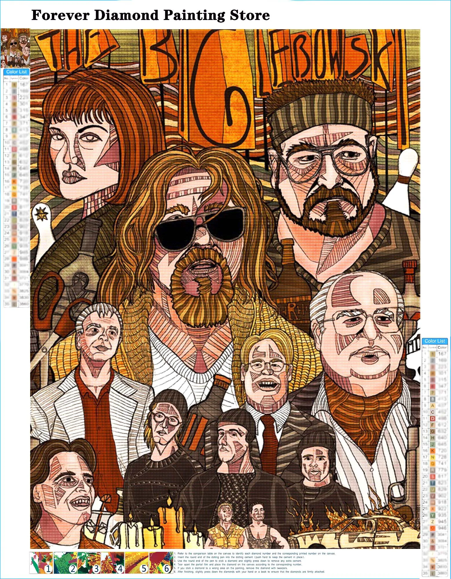 The Big Lebowski Diamond Paint - Art Craft Movement avis et prix