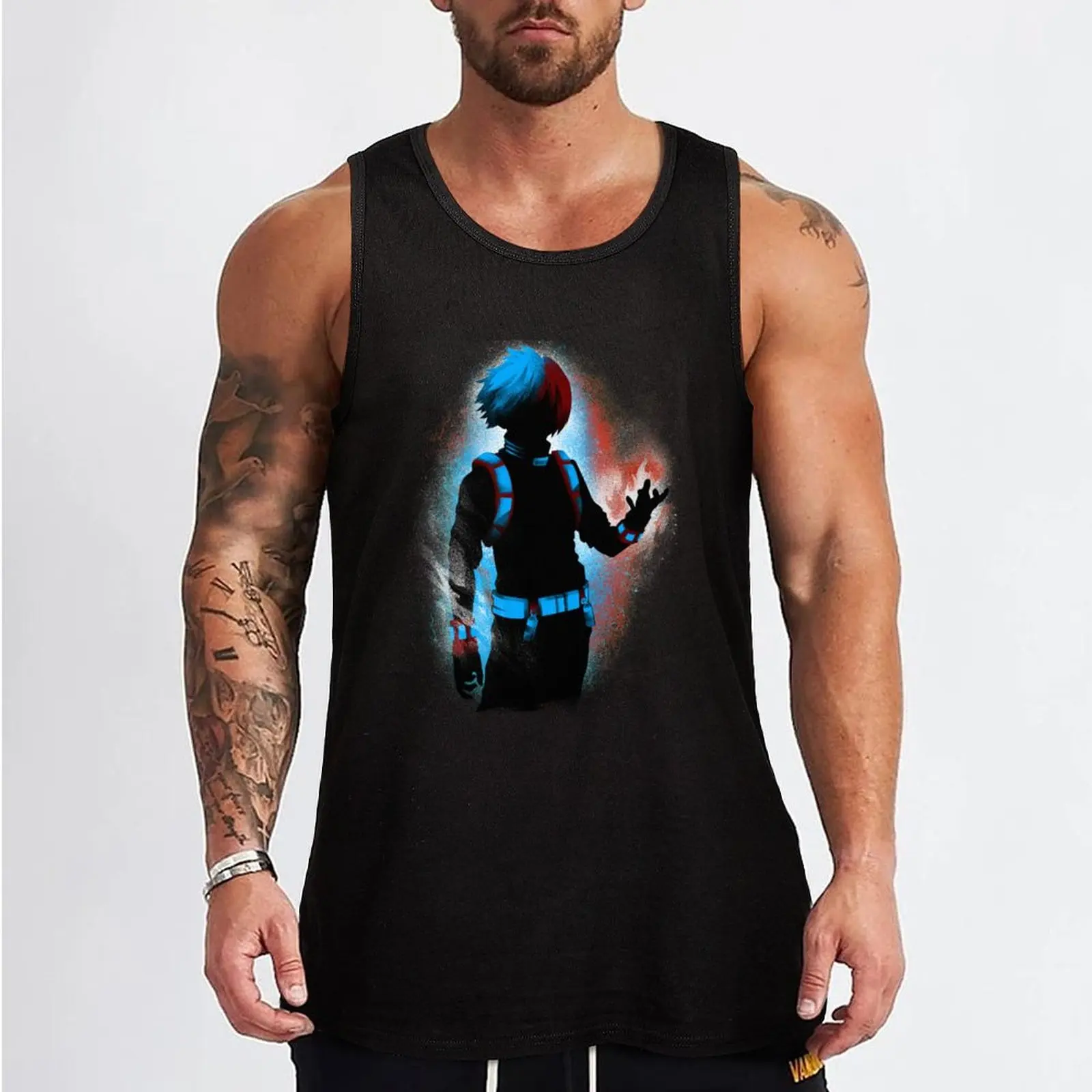 Dark Shadow Shoto Tank Top singlets for men t-shirt for men anime t-shirts