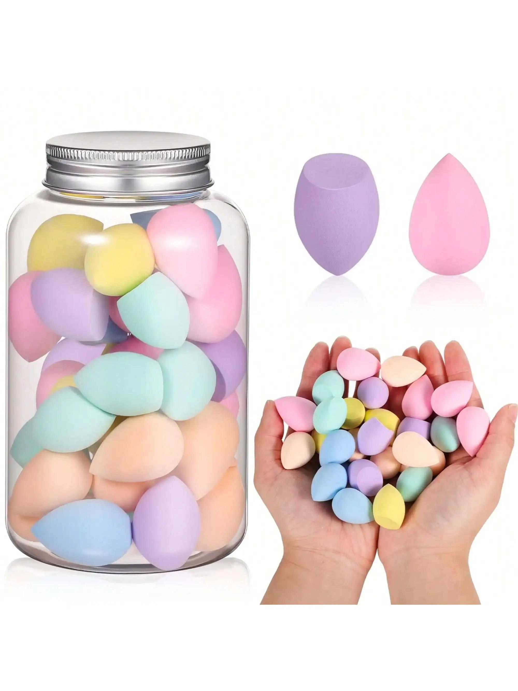 Mini Makeup Sponge Blender 40 pcs, Beauty Blender Sponge for Foundation, Powder, Concealer and Eye Shadow,Under Eyes,Highlight a