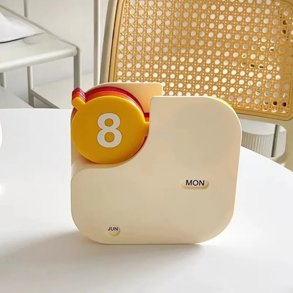Classic Plastic Desk Calendar Mini Flip Perpetual Calendar Cheese Calendar Photography Props