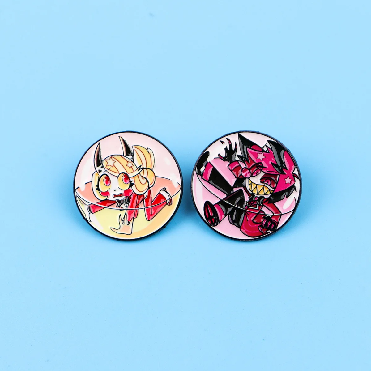 Anime Hazbin Hotel Cartoon Metal Badge Creative Accessories Clothing Brooch Personalized Accessories Y2k Fashion Toys