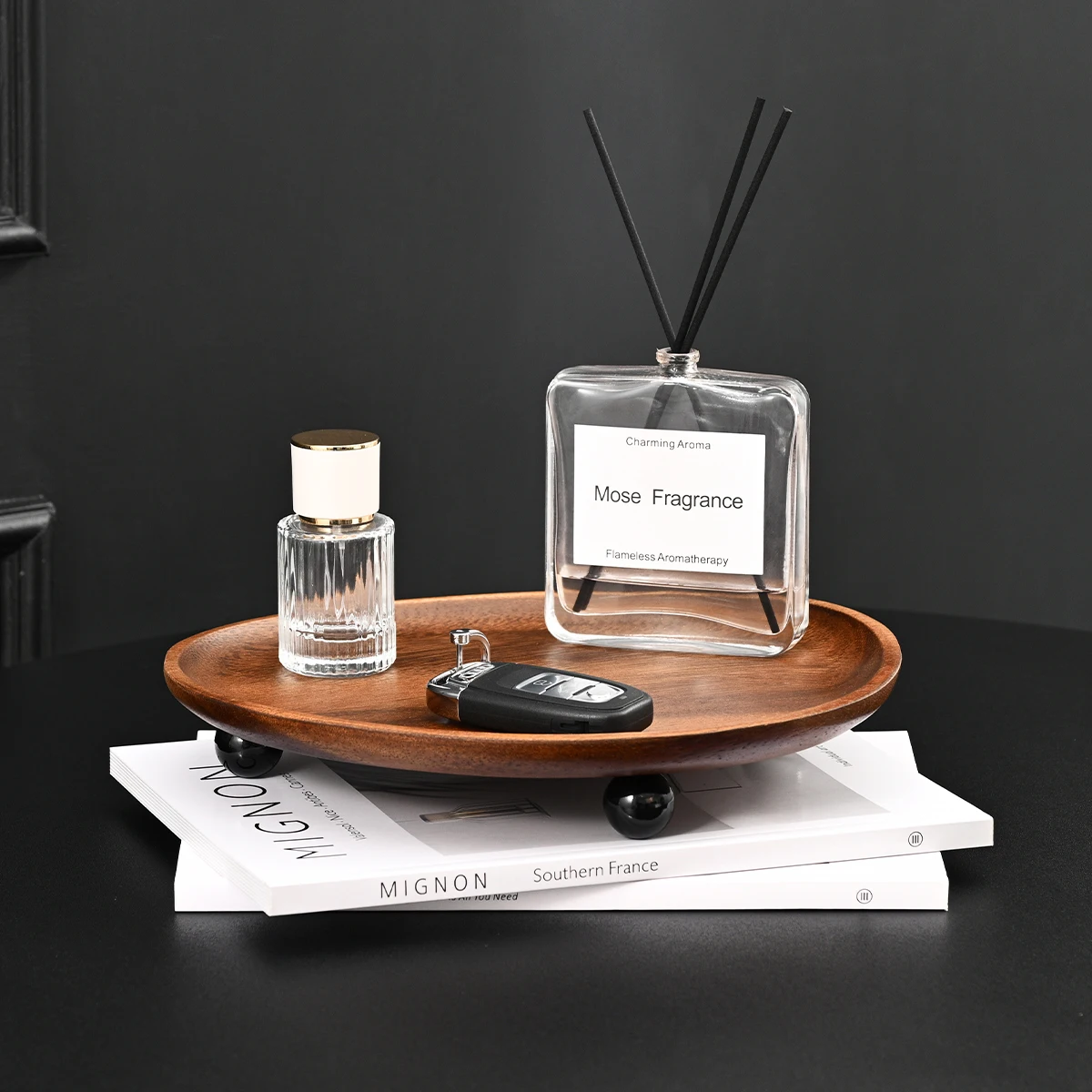 

Special-Shaped Solid Wood Decorative Storage Tray Dessert Tray Wooden Snack Dry Fruit Tray Wooden Plate Aromatherapy Cosmetics