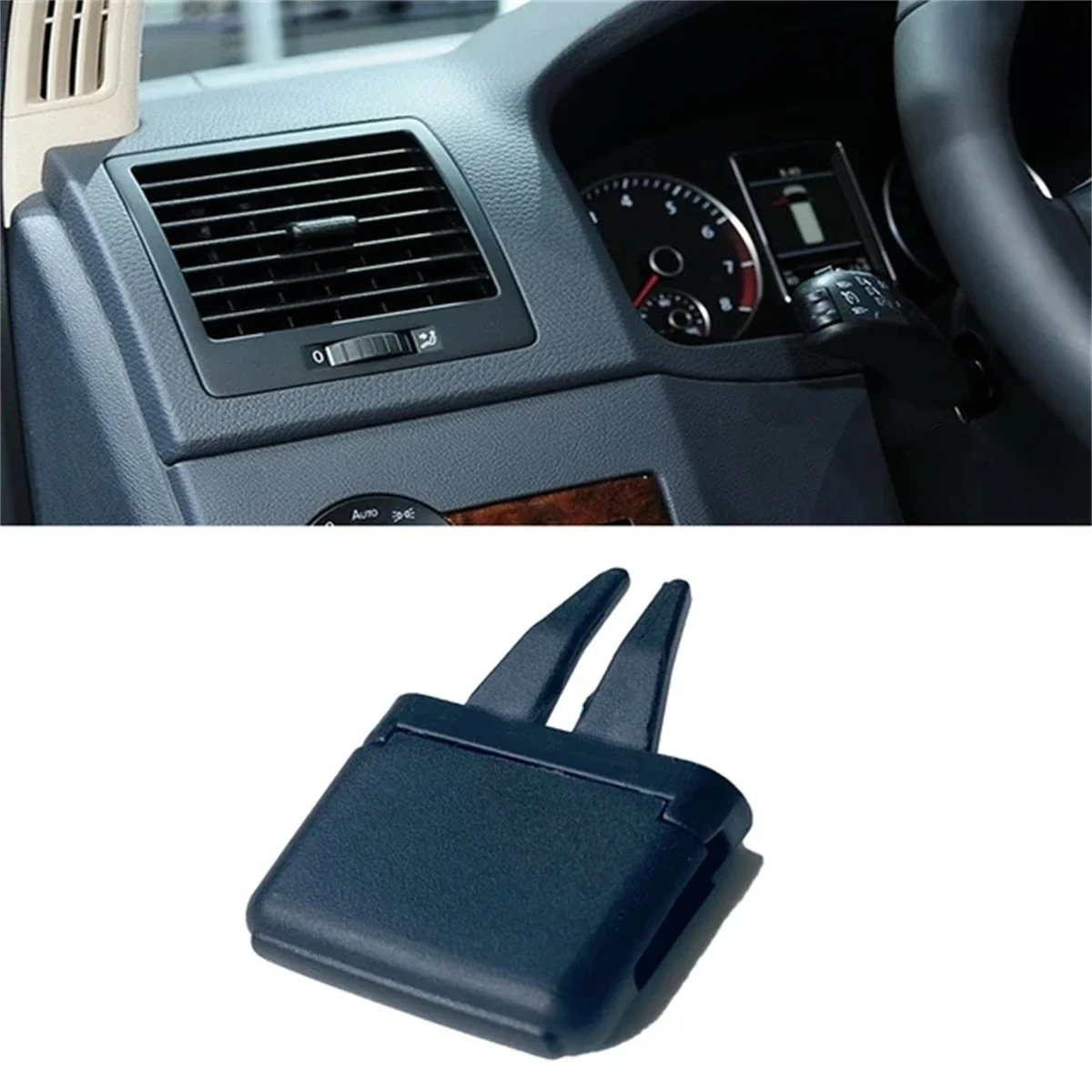 x1 Car Front Dash A/C Air Conditioning Vent Outlet Grill Slide Adjust Paddle Clip Trim For VW Transporter T5 Multivan 2008-2015