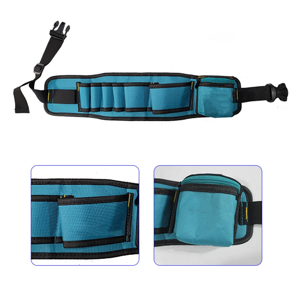 Utility Waist Bag for Electricians Featuring 600D Oxford Fabric Reinforced Stitching Water Resistant Design and Pockets