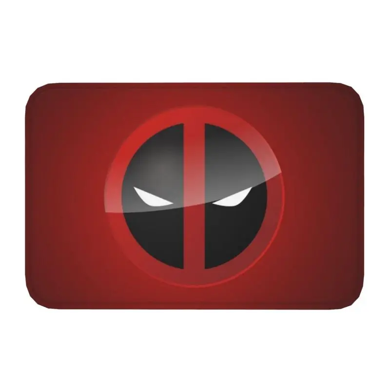 Custom Superhero Deadpool Eyes Doormat Anti-Slip Bath Kitchen Mat Toilet Floor Door Entrance Carpet Rug