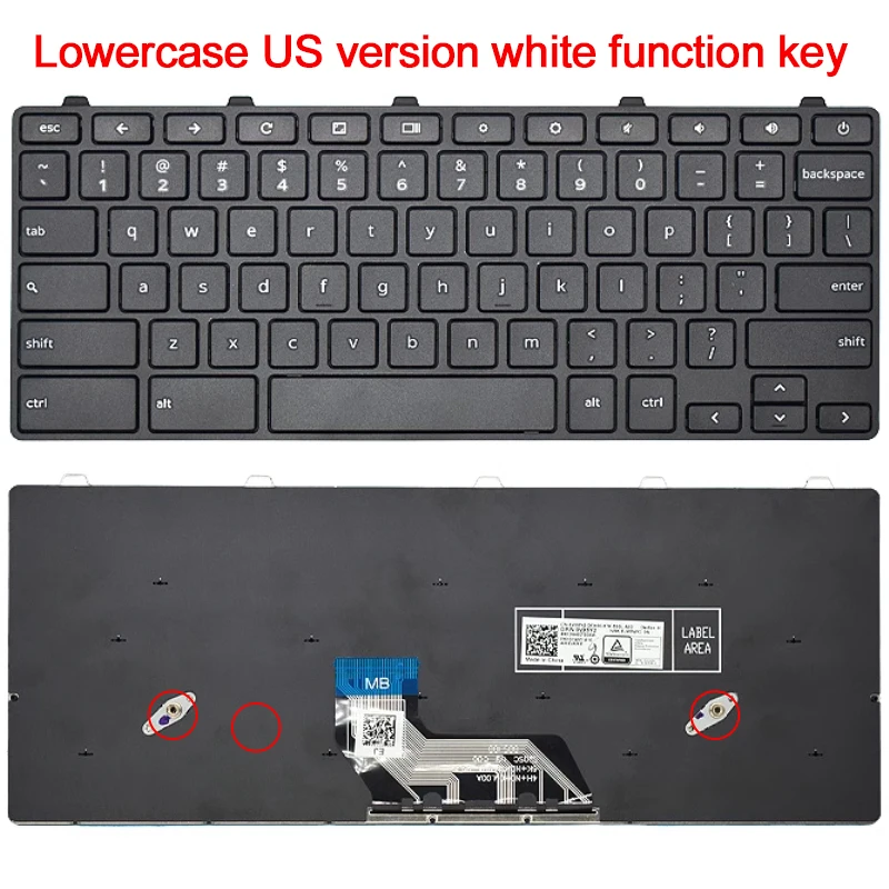 For DELL Chromebook 11-3180 3189 3190 3380 Education 2-in-1 Latitude 13 3300 3310 E3300 11 3191 P26T Notebook Laptop Keyboard