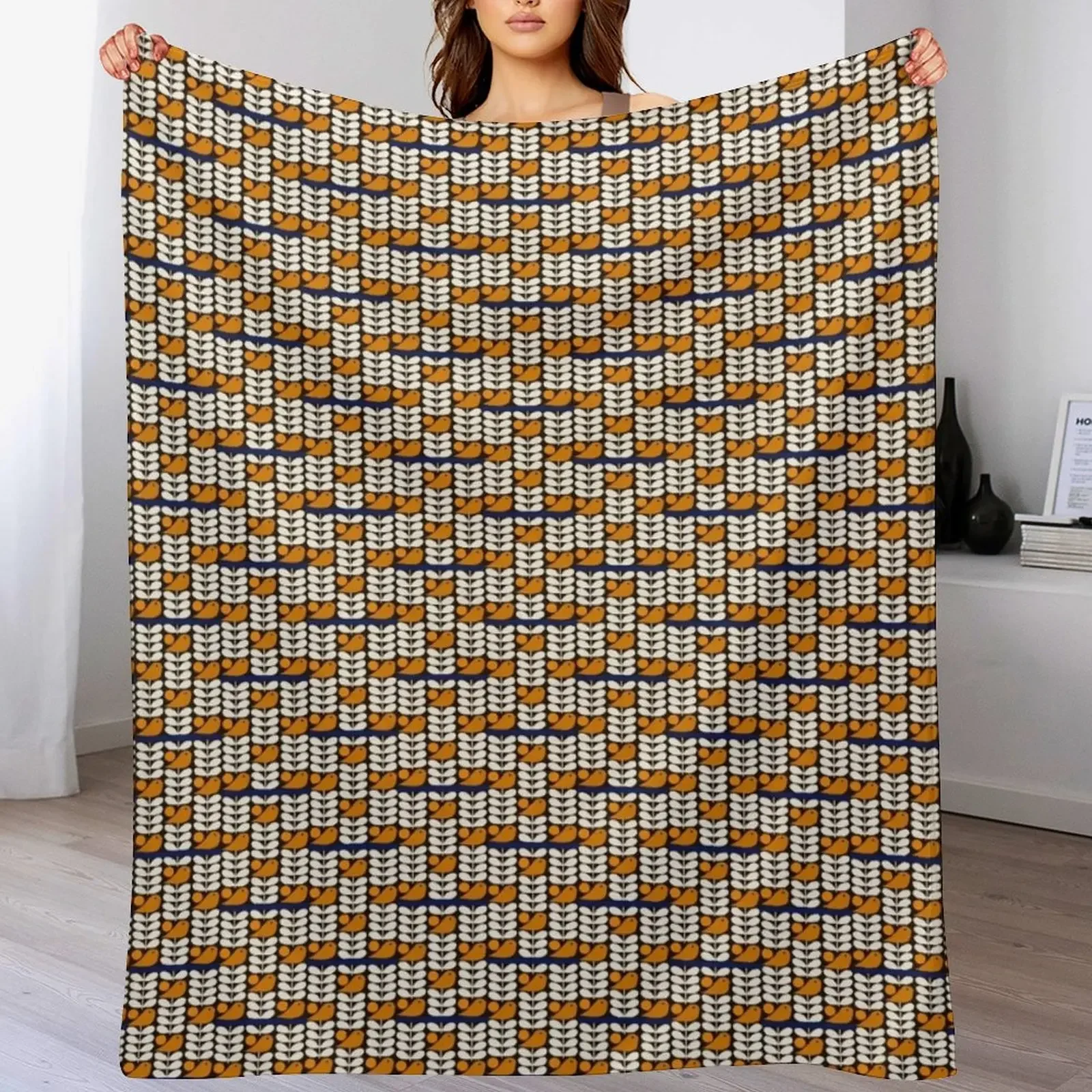 

orla kiely birds, kiely pattern, orla kiely design, Throw Blanket Hairy Bed blankets and throws Flannel Blankets