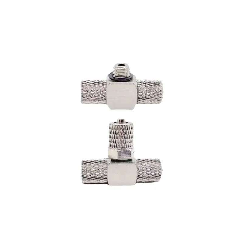 Miniature Fittings Pagoda Quick Fitting Tee Male Thread M3 M4 M5 M6 Tube 4 6mm Pneumatic Pipe Air Hose Quick Fitting Mini Connec