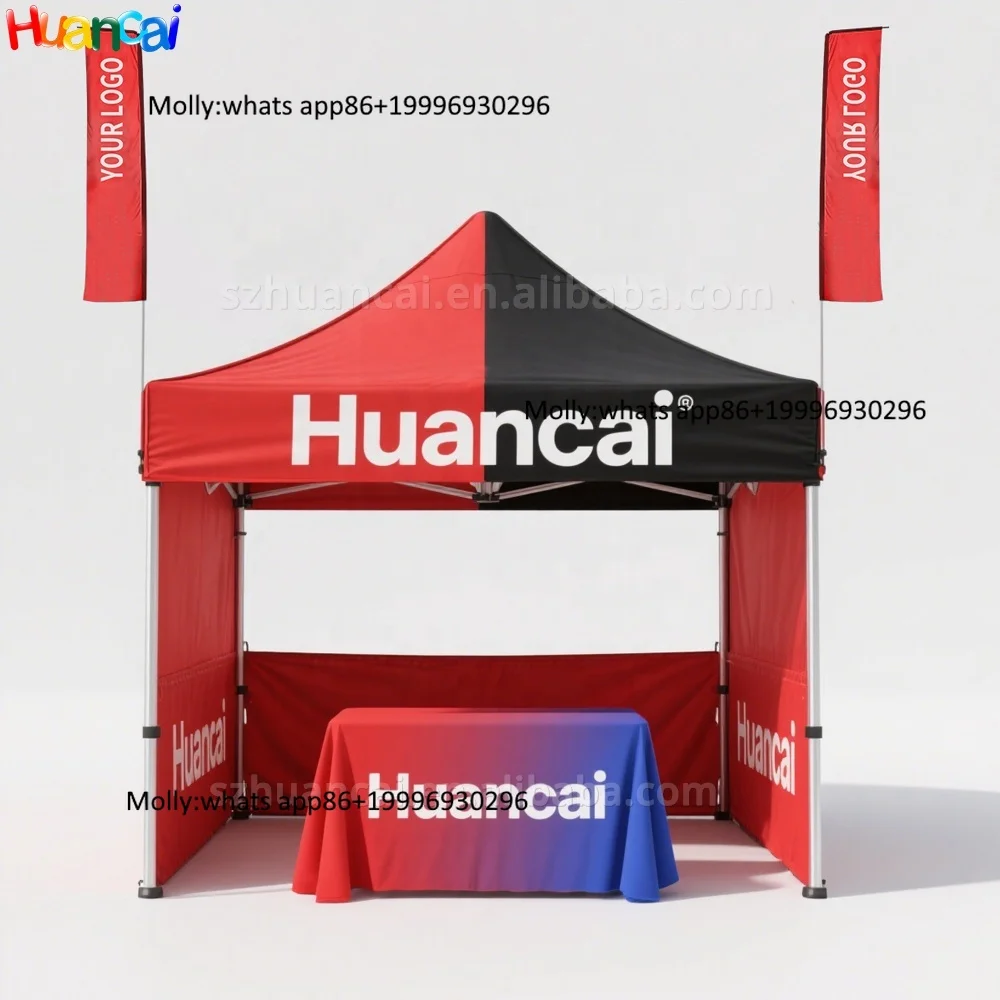 Custom Heavy Duty Commercial Outdoor Trade Show Tent 10X10 Steel Canopy Tent Advertising  Tents  Outdoor Show Display Events