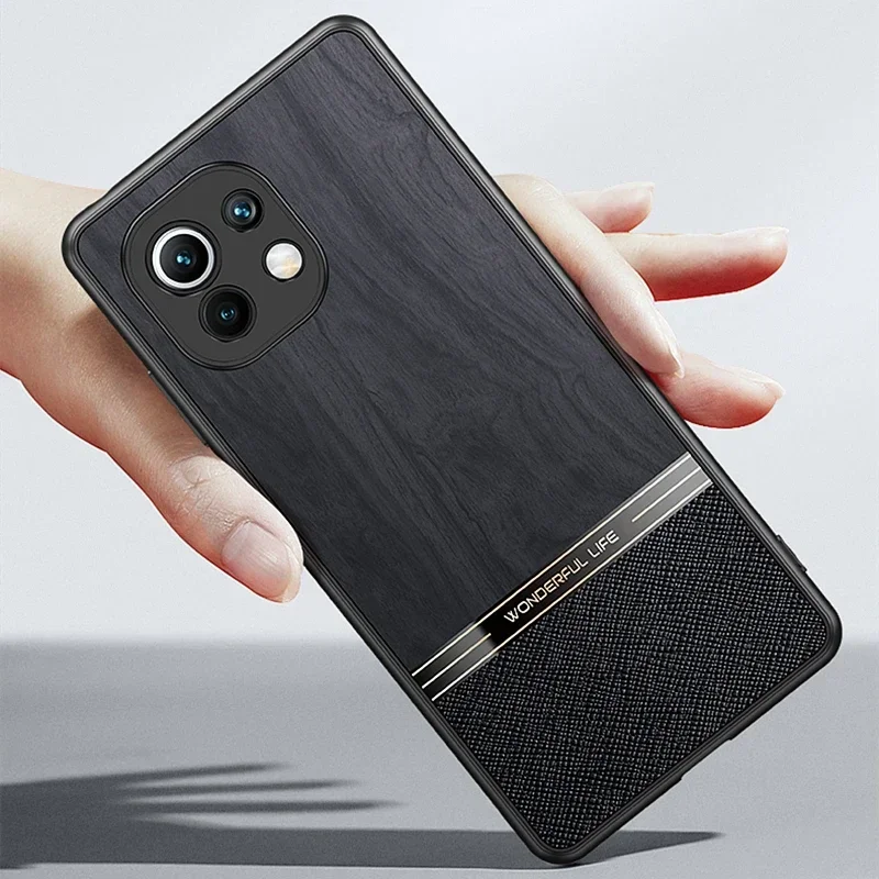 Wood Pattern Case For Xiaomi 13T 14 13 12X 12T 11 Lite 5G NE Poco X6 F6 F5 F4 GT F3 Redmi Note 13 11 Pro Plus 5G Back Cover Case