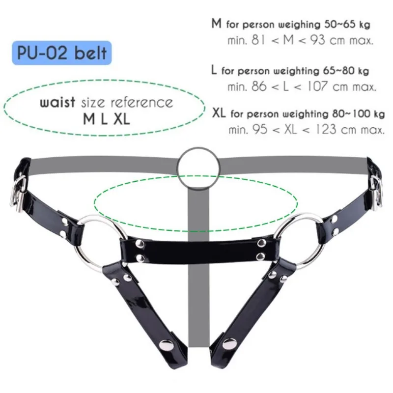 New Male Chastity Belt Anti-slip Device PU Leather Assisted Belt ONLY Adjustable Cord Cock Ring Accessories Sex Toys Sex Shop 18