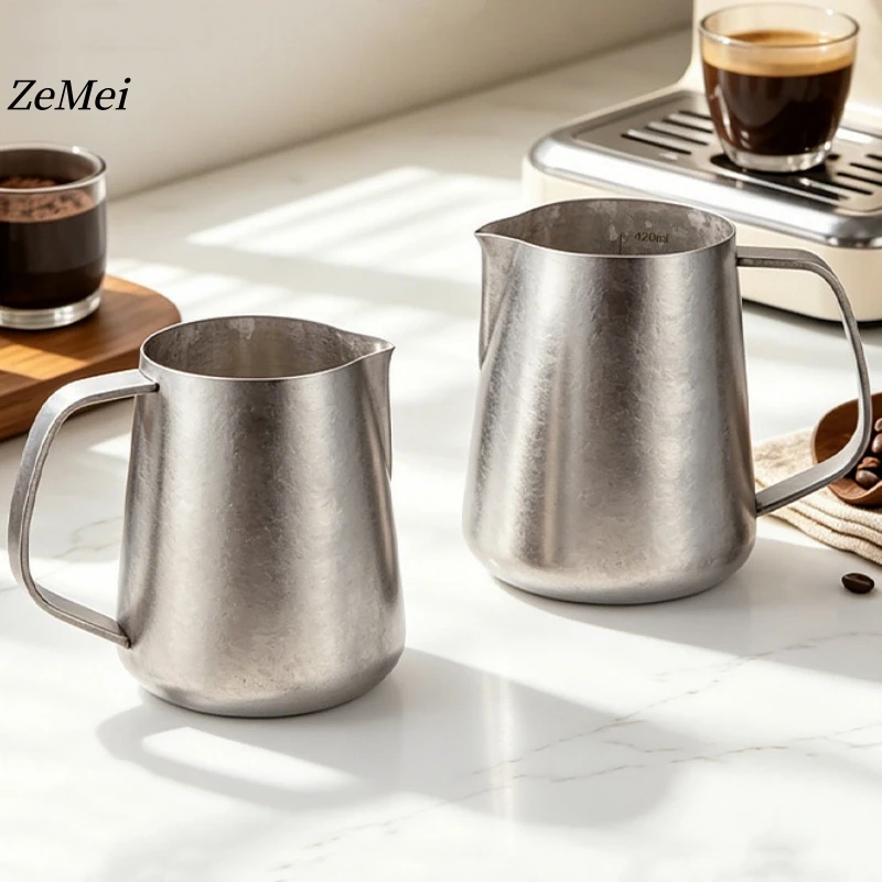 Pure Titanium Coffee Latte Art Cup,450 ml Pointed Spout Milk Frothing Jug Mug,Tea Cup,Cold Drink Cup Outdoor Camping Travel Mug