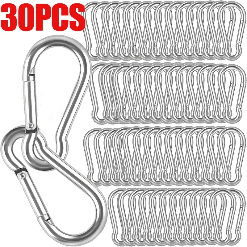 20/1PC Alloy Spring Snaps Carabiner M4 M5 M6 M8 M10 Quick Link Lock Ring Buckles Outdoor Camping Spring Snap Keychains Hook
