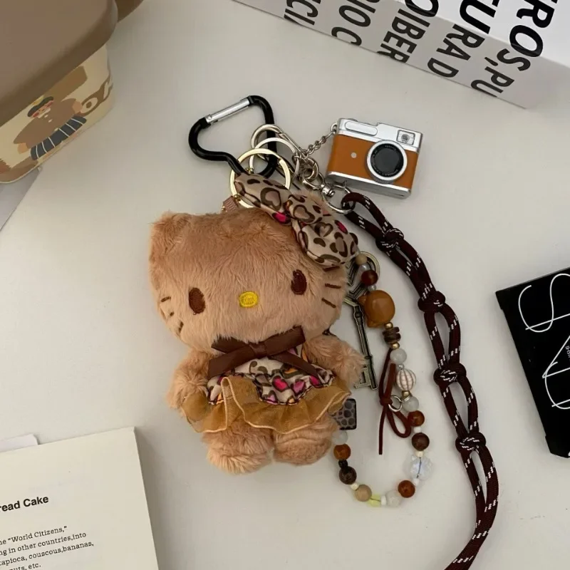 Anime Hello Kitty Kawaii Plush Doll Keychain Backpack Pendant Phone Chain Cute Pendant Pendant Keychain Hanging Rope Gift
