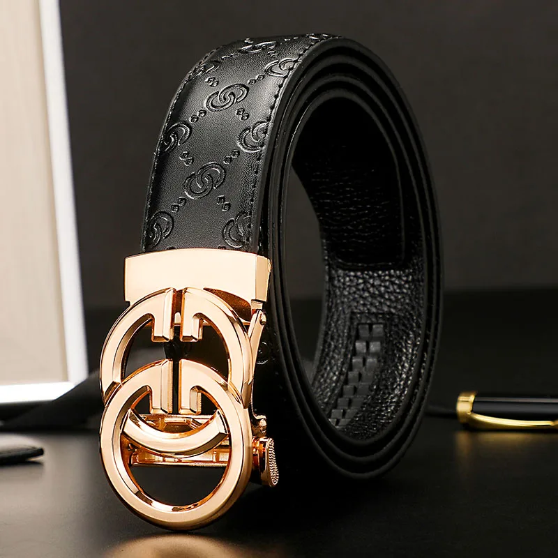 High Quality Luxury Brand Designer Male Belts Automatic Buckle Men belts Genuine Leather Belt for women Dress Strap for Jeans