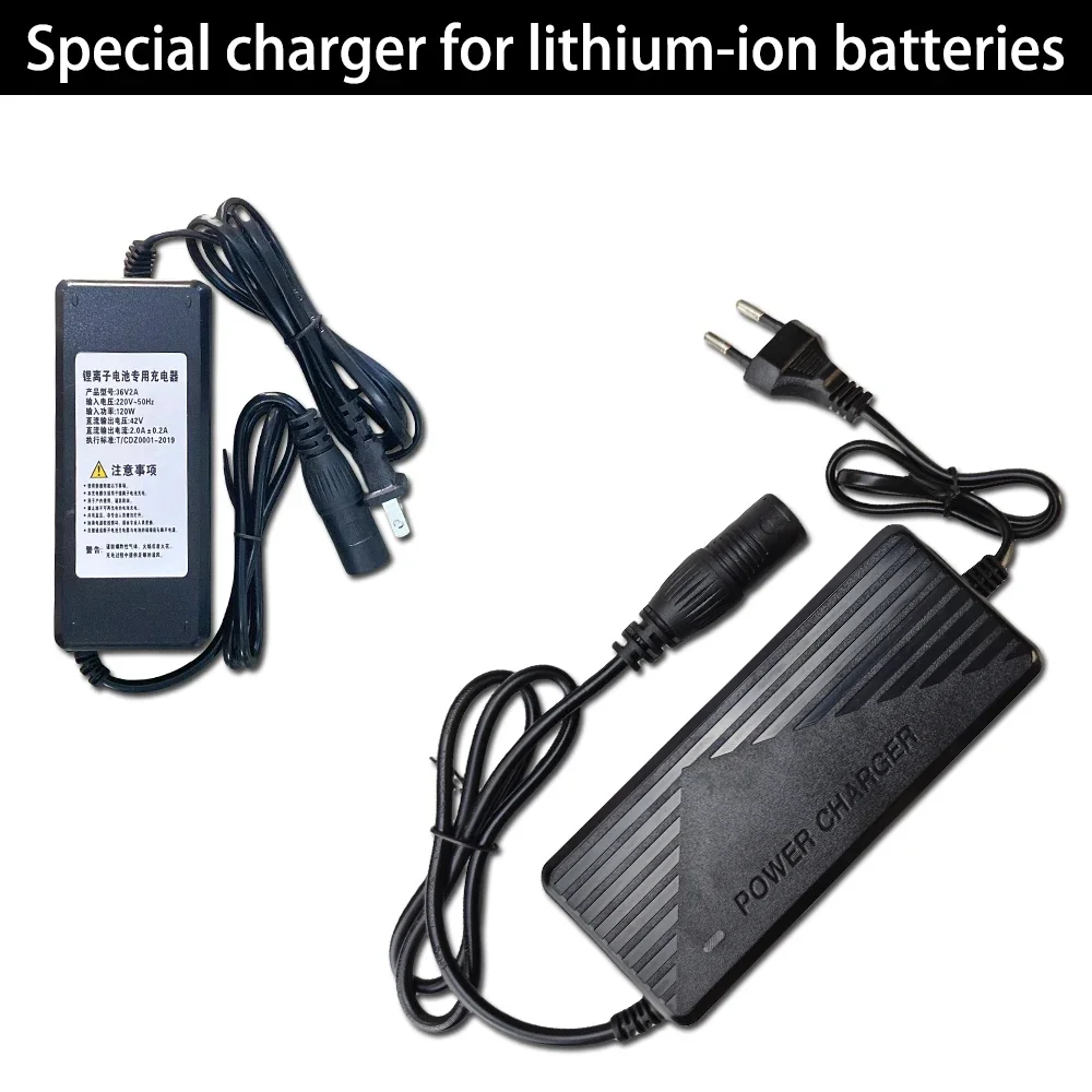 

Battery Charger Output 42V/54.6V/58.8V 2A Input 100-240V For Lithium Li-ion Battery Charger EU DC Plug Universal