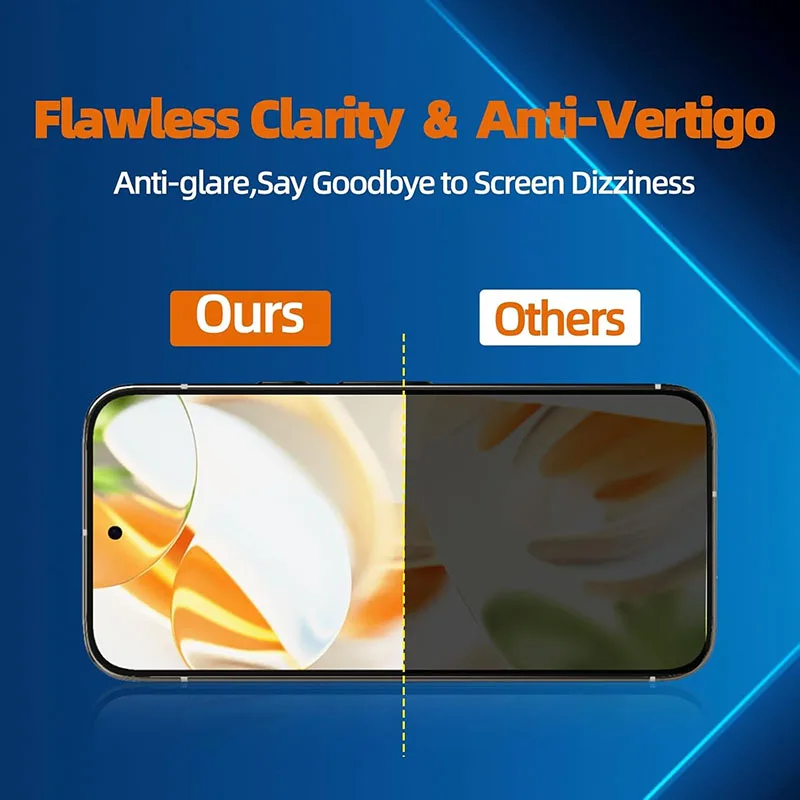 Privacy Screen Protector Pixel 9 Pro XL Privacy Film Tempered Glass Anti-Spy Protection for Google Pixel 9 Pro Screen Protector - Image 5
