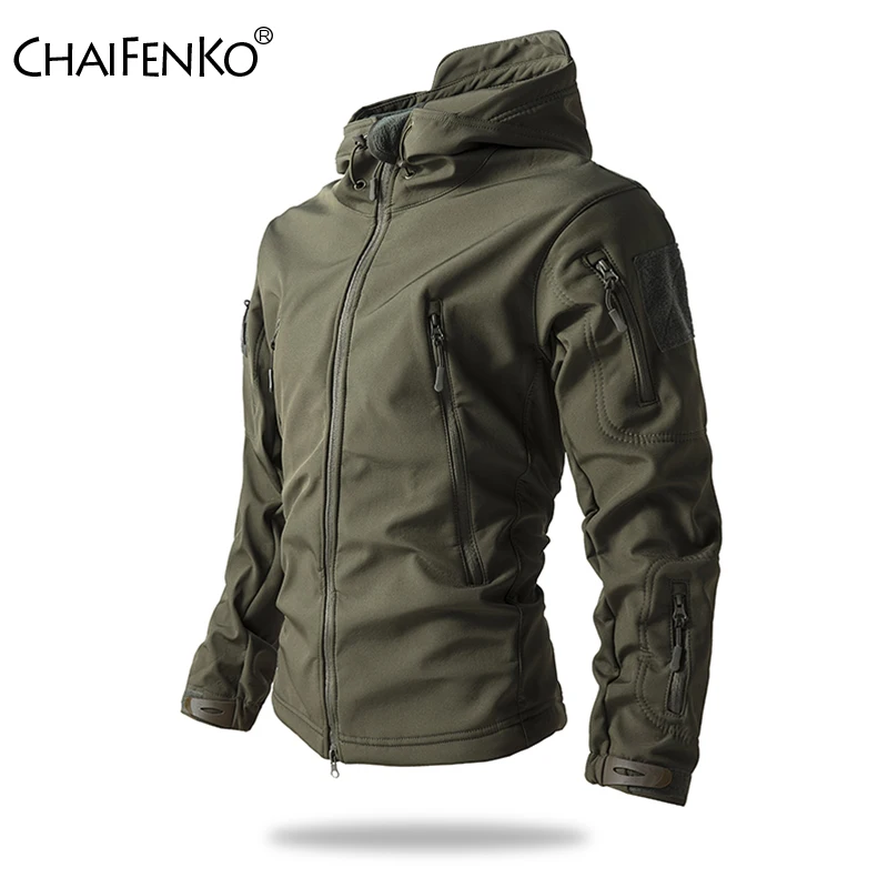 Mężczyźni Kurtka z kapturem Lurker Shark Skin Soft Shell Kurtka taktyczna Jesień Nowy Wodoodporny Polar Płaszcz Polowanie Odzież Outdoor Kurtka Robocza Mężczyźni