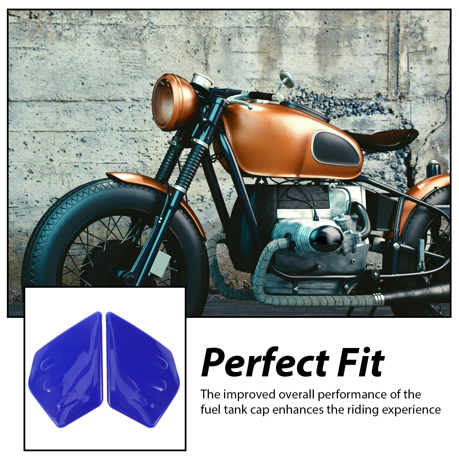 

1Pair Motorcycle Fuel Gas Cap Secure Tank Seal Cap Lightweight Portable Replacement Cover for Enhanced Durability