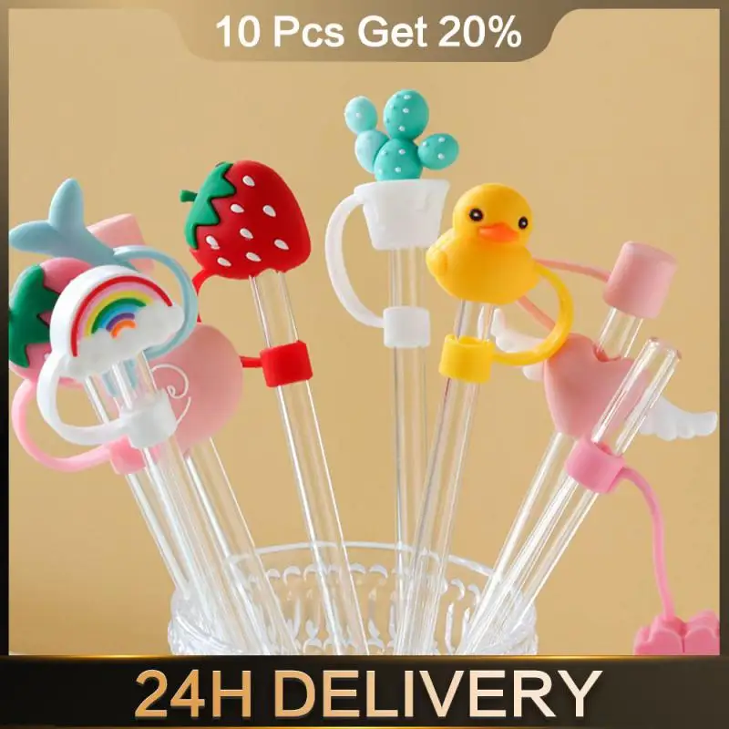 Glass Cup Accessories Splash Proof Colorful Sustainable Silicone Straw Plug Reusable Cute Design Innovative Silicone Straw Plug