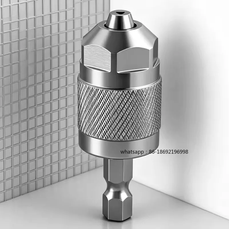 Drill Chuck Adapter Quick Change Pneumatic Drill Chuck 3-Jaw Hex Shank Chuck Professional Converter Hex Shank for Woodworking