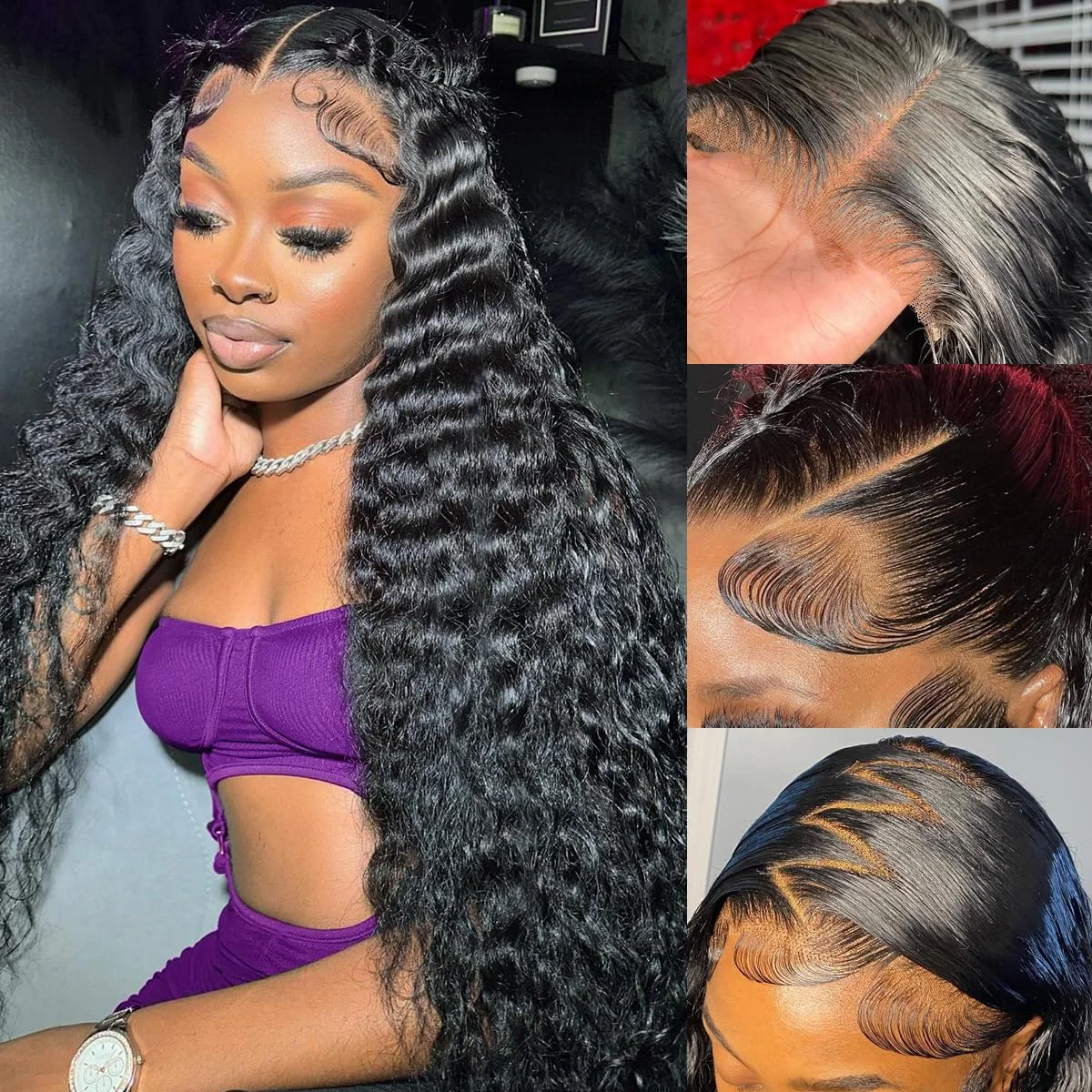 13x6 Hd Lace Frontal Wigs Deep Wave Wigs Brazilian Lace Front Human Hair Wig 36 46 Inch Deep Water Wave 13x4 Lace Front Wig
