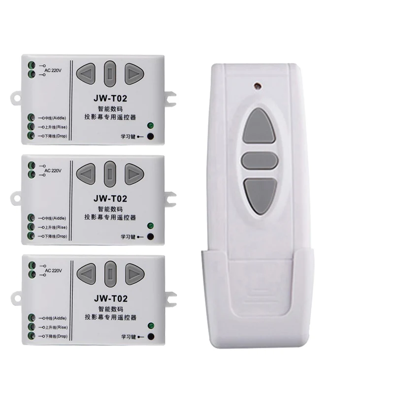 433 mhz AC 220 V RF Drahtlose Fernbedienung Schalter UP Down Stop Rohr Motor Controller Motor Vorwärts Rückwärts TX RX verriegelt