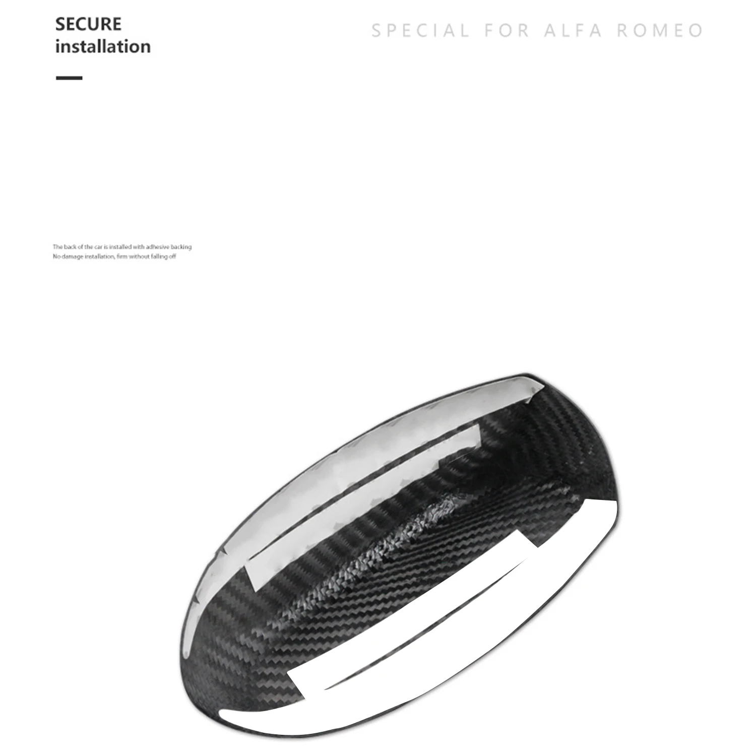 

Real Carbon Fiber Roof Shark Fin Antenna Cover Sticker For Alfa Romeo Giulia Stelvio Accessories Exterior Trim