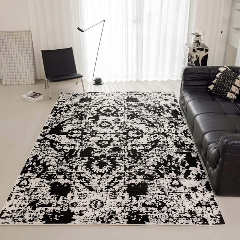 Elegant Algae Fiber Sofa Floor Mat, Luxury Living Room Carpet, Waterproof Easy Clean Bedroom Rug