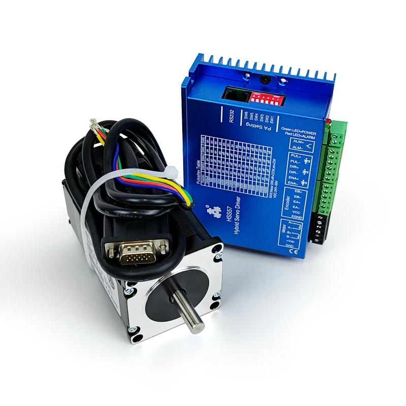 Motore passo-passo ad anello chiuso Nema 23 bifase 2Nm con driver Hss57 Nema23 e cavi 3M