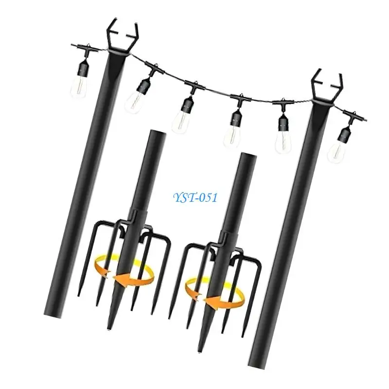 E15A Loyal Outdoor Metal Stakes Pair For Campers Adventurers And Gardening