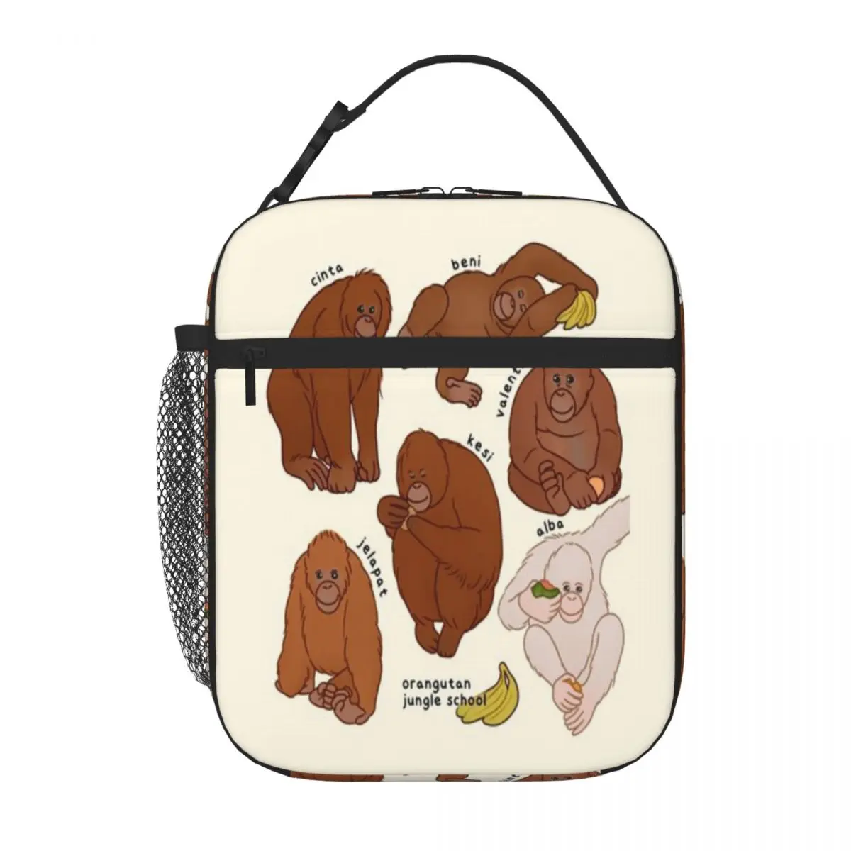 Bestselling Orangutan Jungle School Geometric Thermal Lunch Bag Overnight Trip Neoprene Lunch Bag