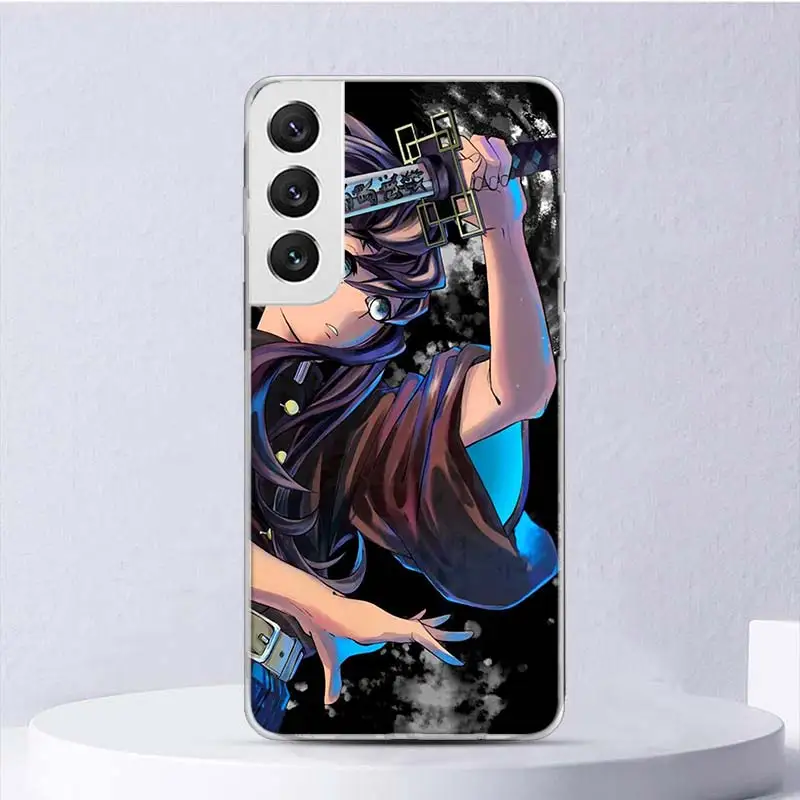 Demon Slayer Tokitou Muichirou Soft Case For Samsung Galaxy M12 M21 M30S M31 M32 M51 M52 Phone Cover Note 8 9 10 + 20 Ultra J4 J