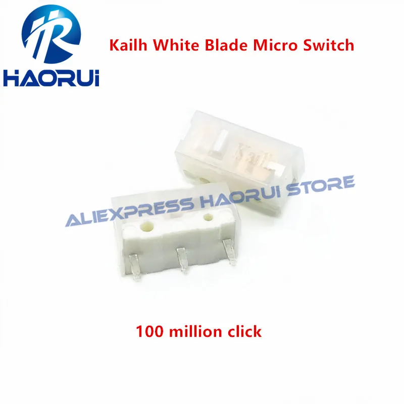 5Pcs New Product Kailh White Blade Micro Switch 100 Million Click Lifetime Game microswitch computer mouse button repair switche