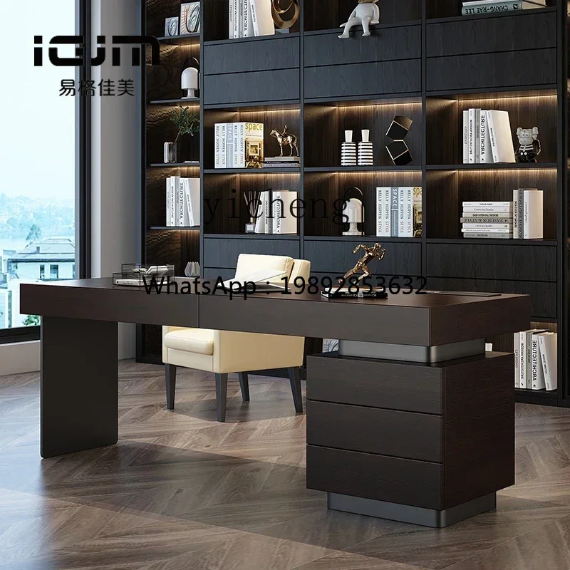 Z1 light luxury high sense modern simple living room double study large desk side storage office boss table