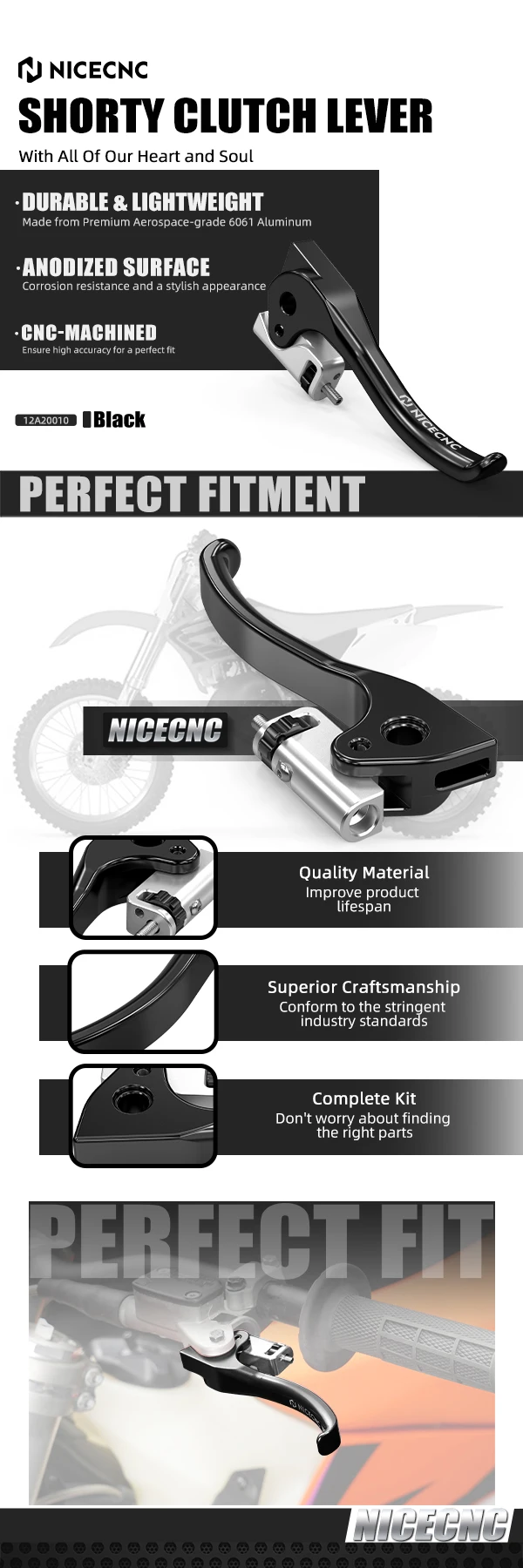 NICECNC Für Beta 300 X-TRAINER 250 X-TRAINER Shorty Kupplungshebel Start-Stopp-Schalter-Kit RR 300 RR 250 200 2019-2026 – Detail 2