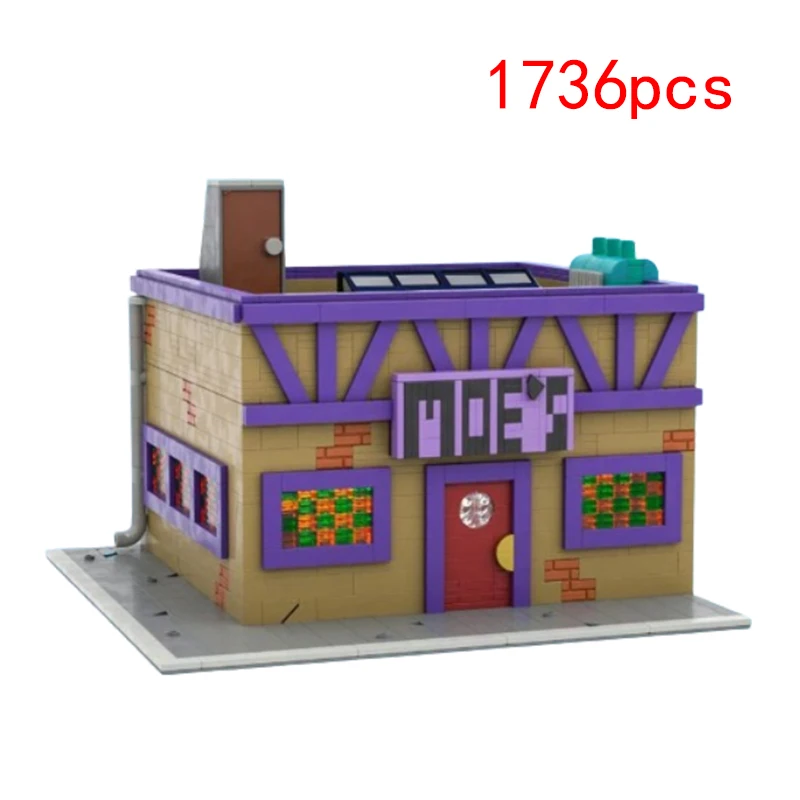 

Spot MOC-152941 small particle assembly building blocks building house house 1736pcs street view toy model gift