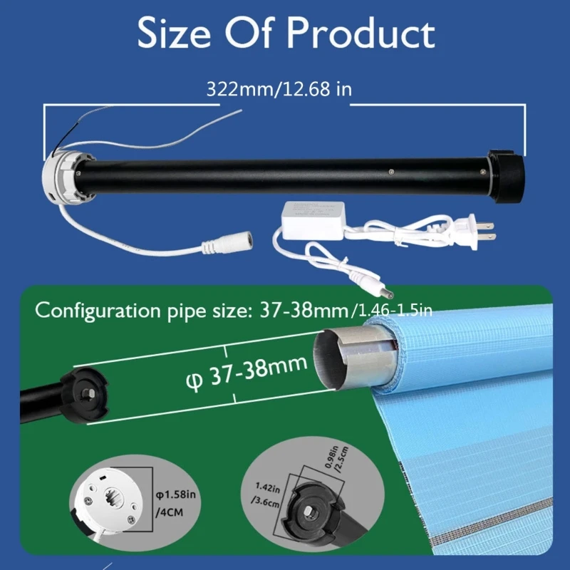 Y6GD Remote Operable Roller Blind Motor with Timer Function Suitable for Indoor Use WiFi Intelligent Rolling Shutter Motor