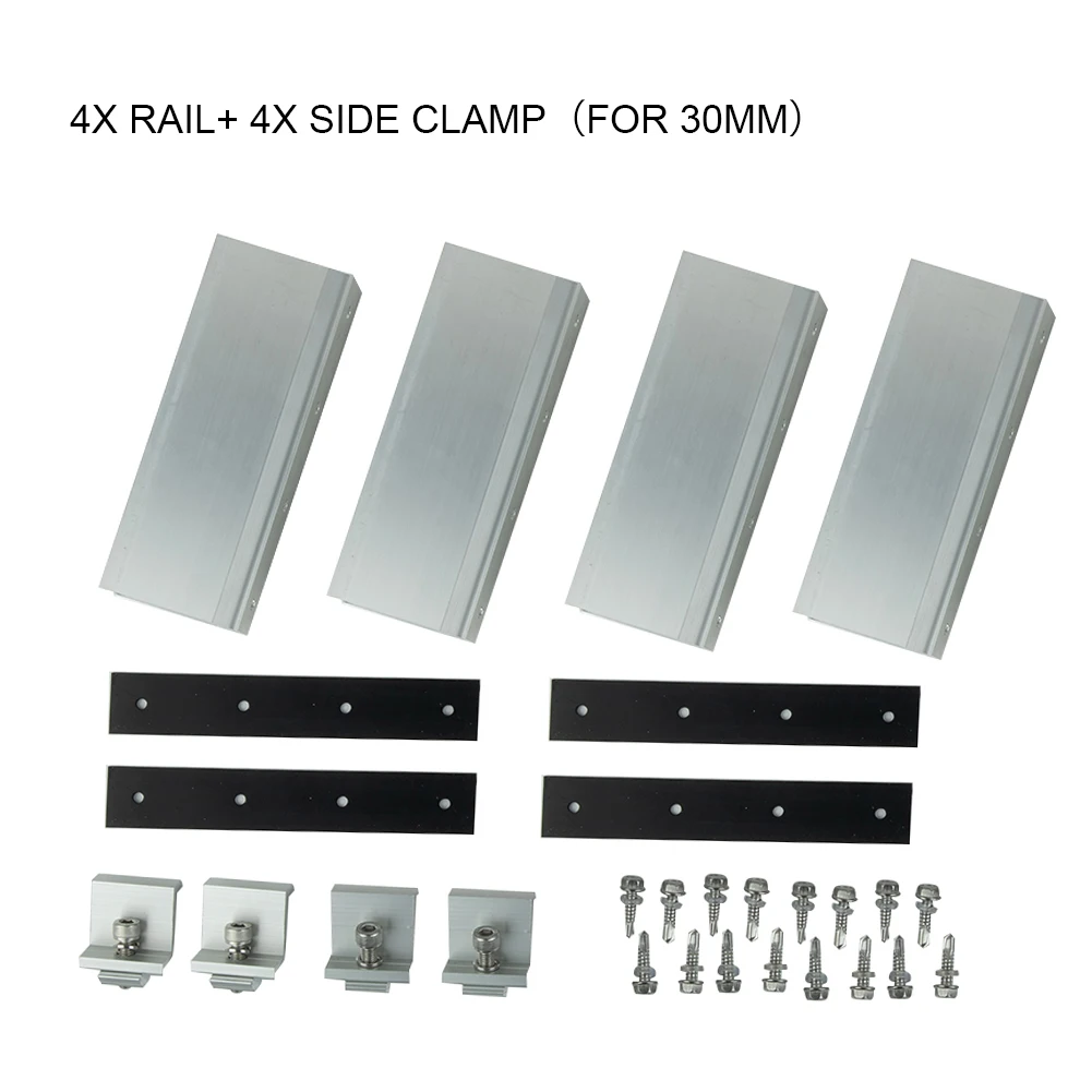 Flexible PV Systems Aluminium Rail Bracket Set for Solar Panel Mounting on Any For Roof Type with Weather Resistant Design