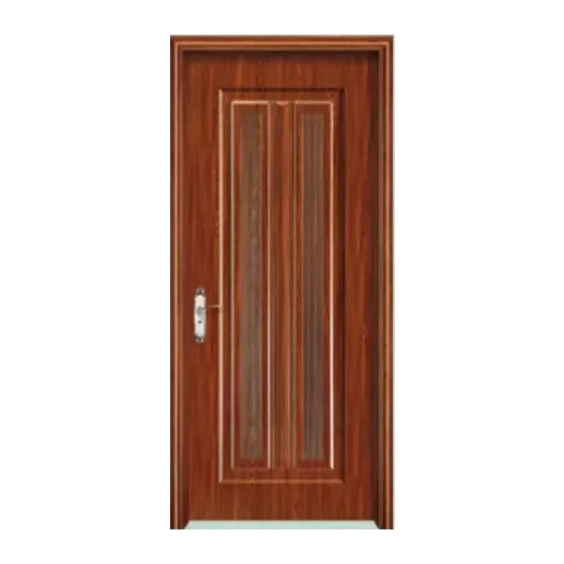 Simple moulding compesite teak wood veneer MDF PVC room door