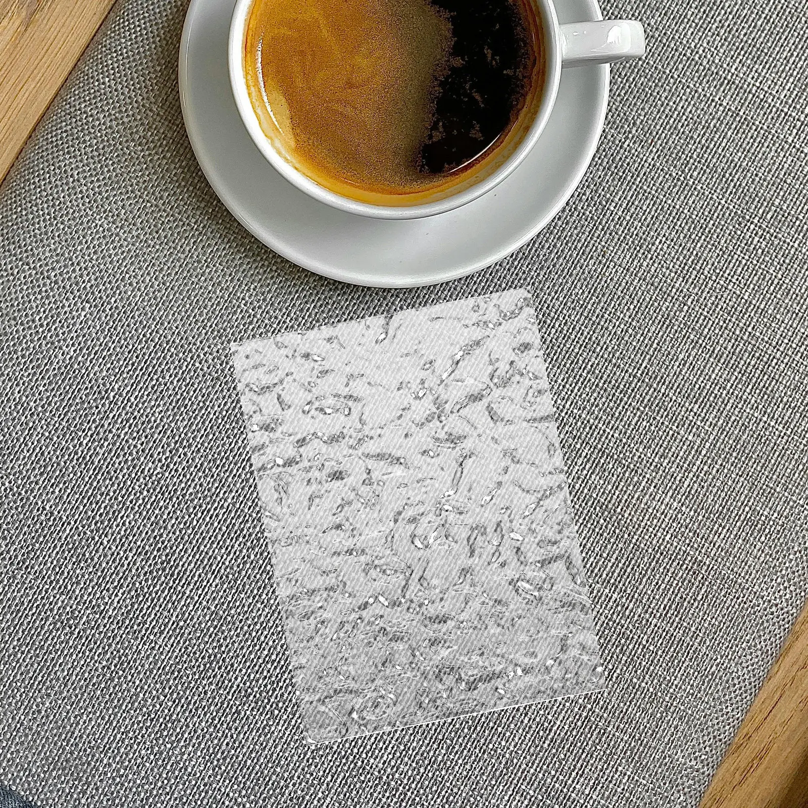 Rectangular Clear Acrylic Board Water Ripple Texture Transparent Sheet for Photo Background Jewelry Display Craft Decoration Mug