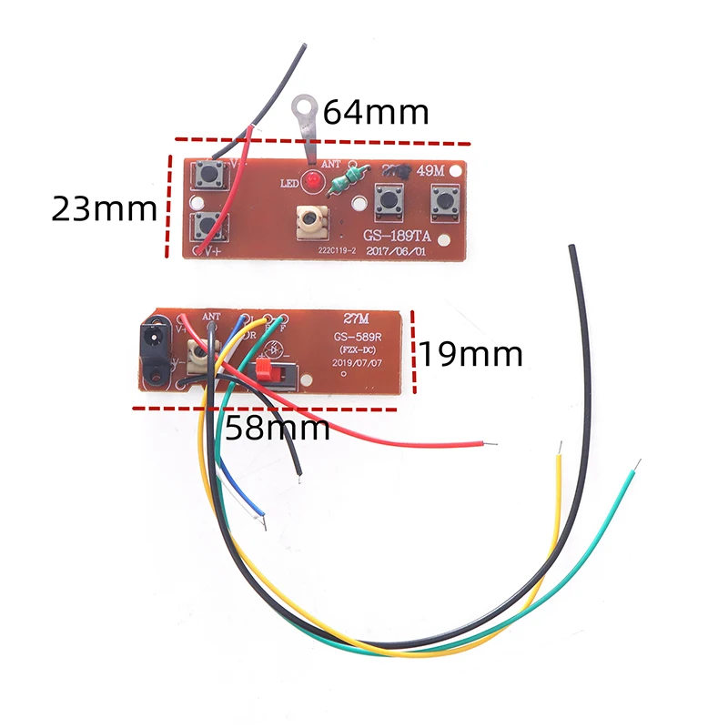 Four-way Remote Control Module Hot 4CH RC Remote Control 78MHz Transmitter Board Receiver Board Circuit Board Accessories