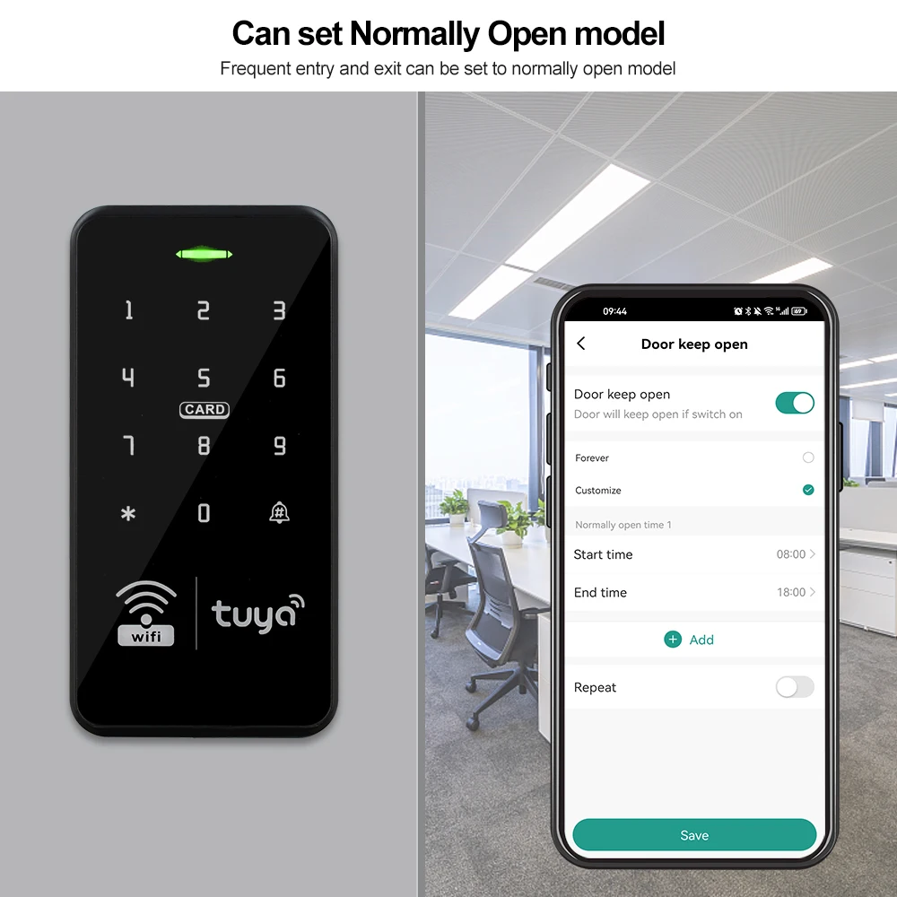 IP68 Waterproof Access Control Keypad Wifi Tuya RFID Keyboard 13.56MHz Card Reader Smart Lock APP Remote Unlock Alarm System