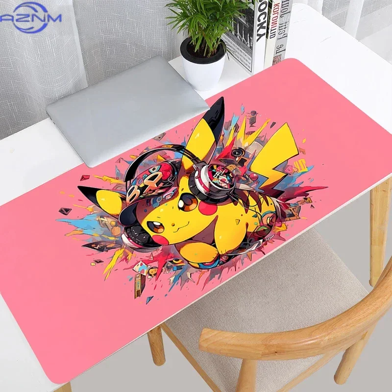Cute Anime Yellow Character Eating Watermelon Scenery Mouse Pad Rubber Non Slip Desk Mat for Gaming Work Computer Decor