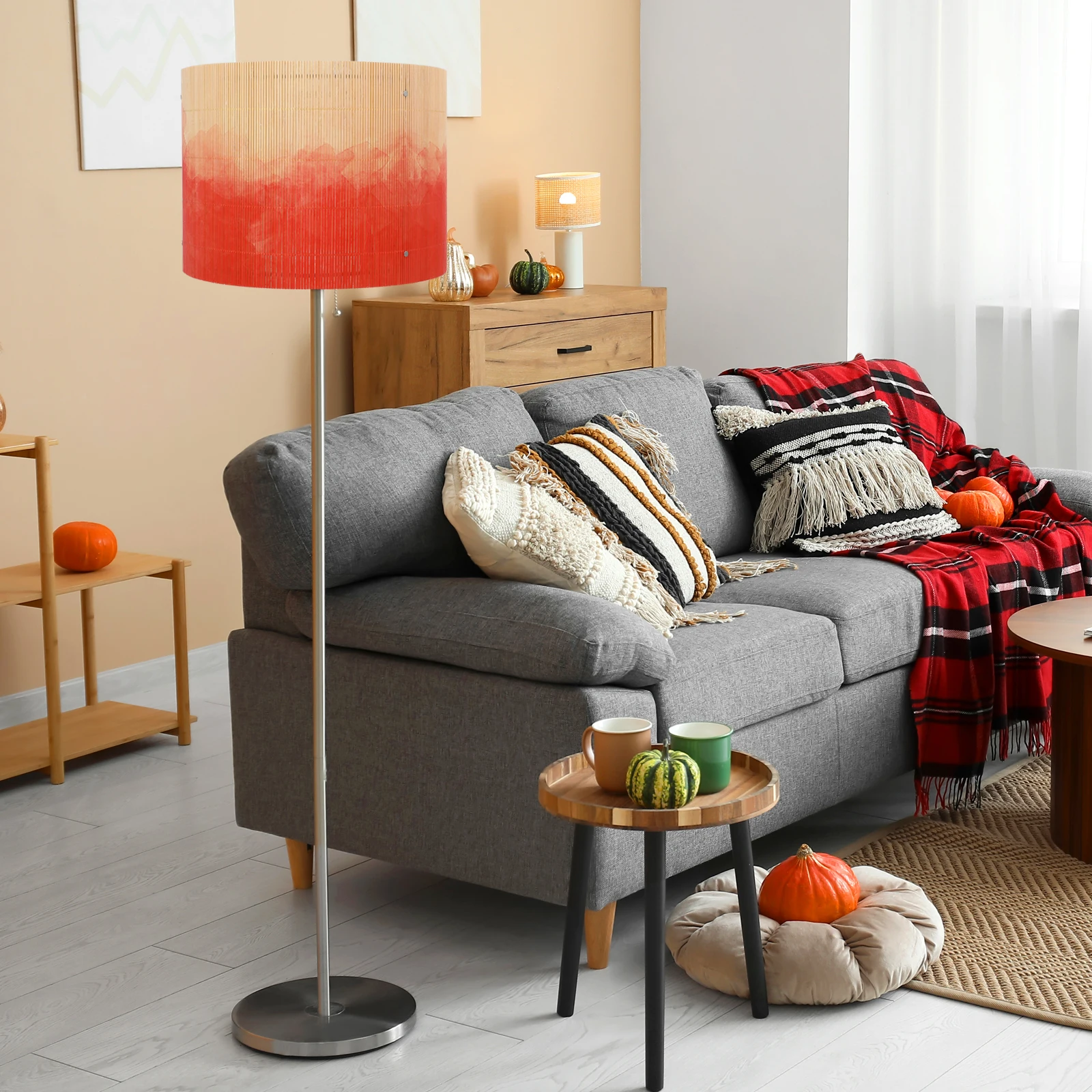 

Pendant Bamboo Lamp Shade Decorative Lamp Cover for Home Restaurant E27 Modern Hanging Ceiling Light Shade Lampshade Replacement