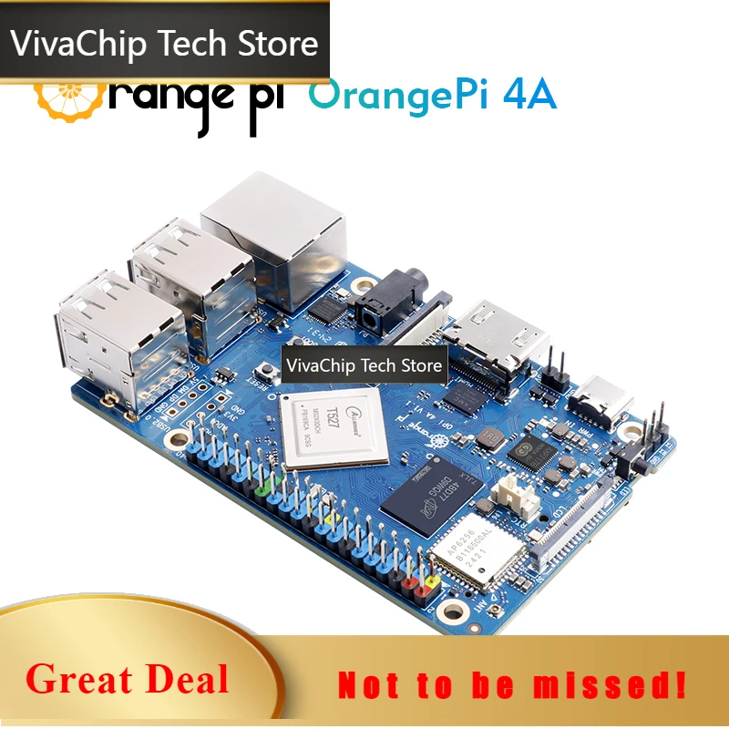 VivaCTOrange Pi 4A 2GB RAM Allwinner Mini PC WiFi+BT5.0 BLE M2 NVMe SSD 2TOPS NPU Single Board Computer Run Ubuntu Debian Androi