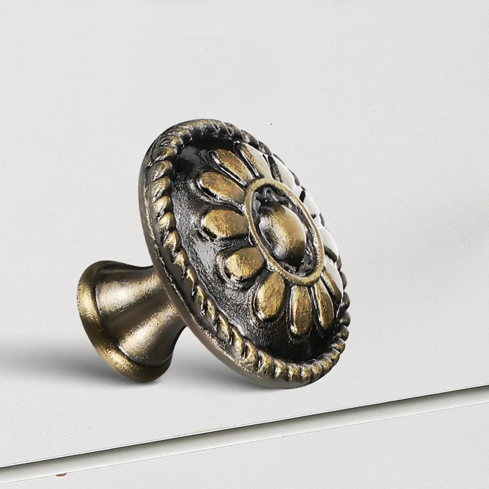 Round Cabinet Knobs Drawer Cupboard Pulls Door Hardware For Kitchen Bedroom Furniture Durable Metal Easy Install Single