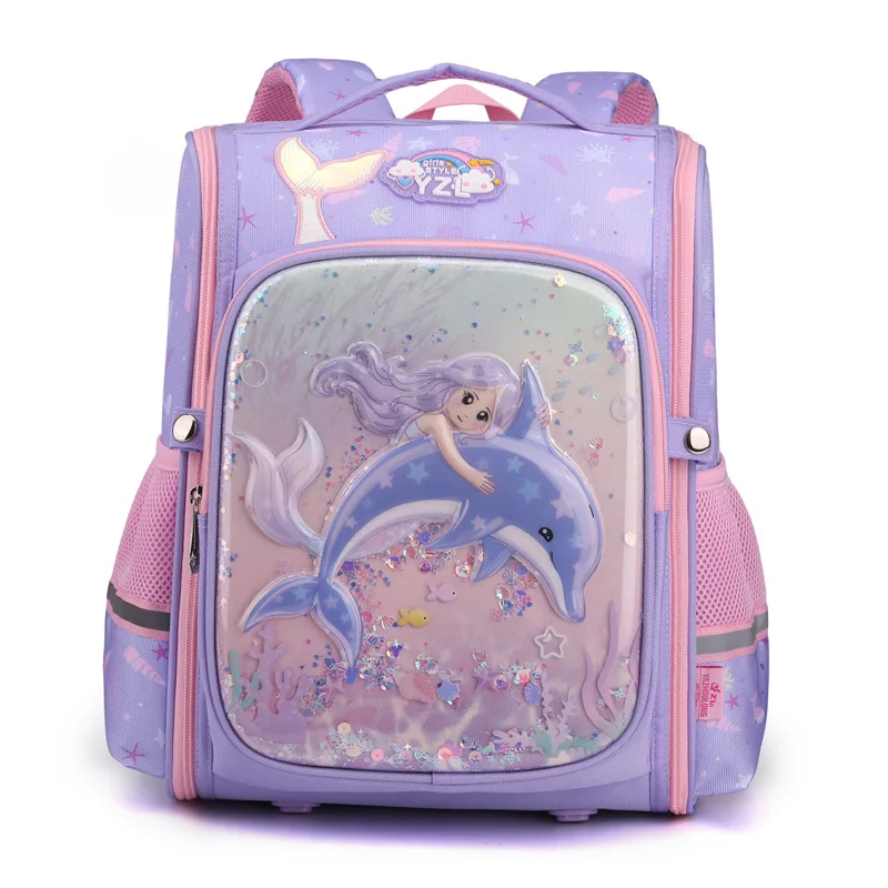 Hot New 2024 3D Mermaid Girls School Bag Good Quality Children School Bags & Kids Backpack Grades 1-3-6