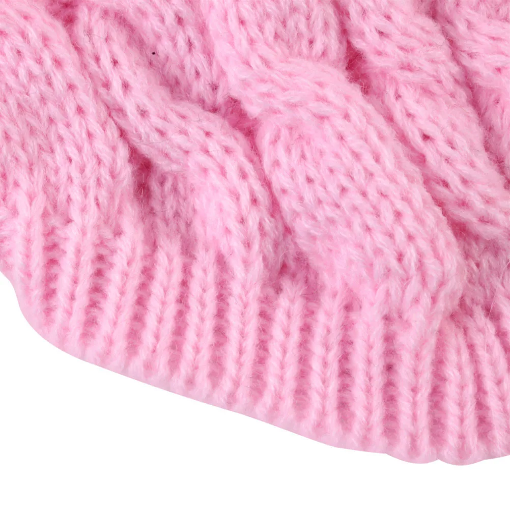 

M Pink Knitted Dog Sweater Stylish Comfortable Pet Costume Easy to Put on for Special Occasions Walking Jogging