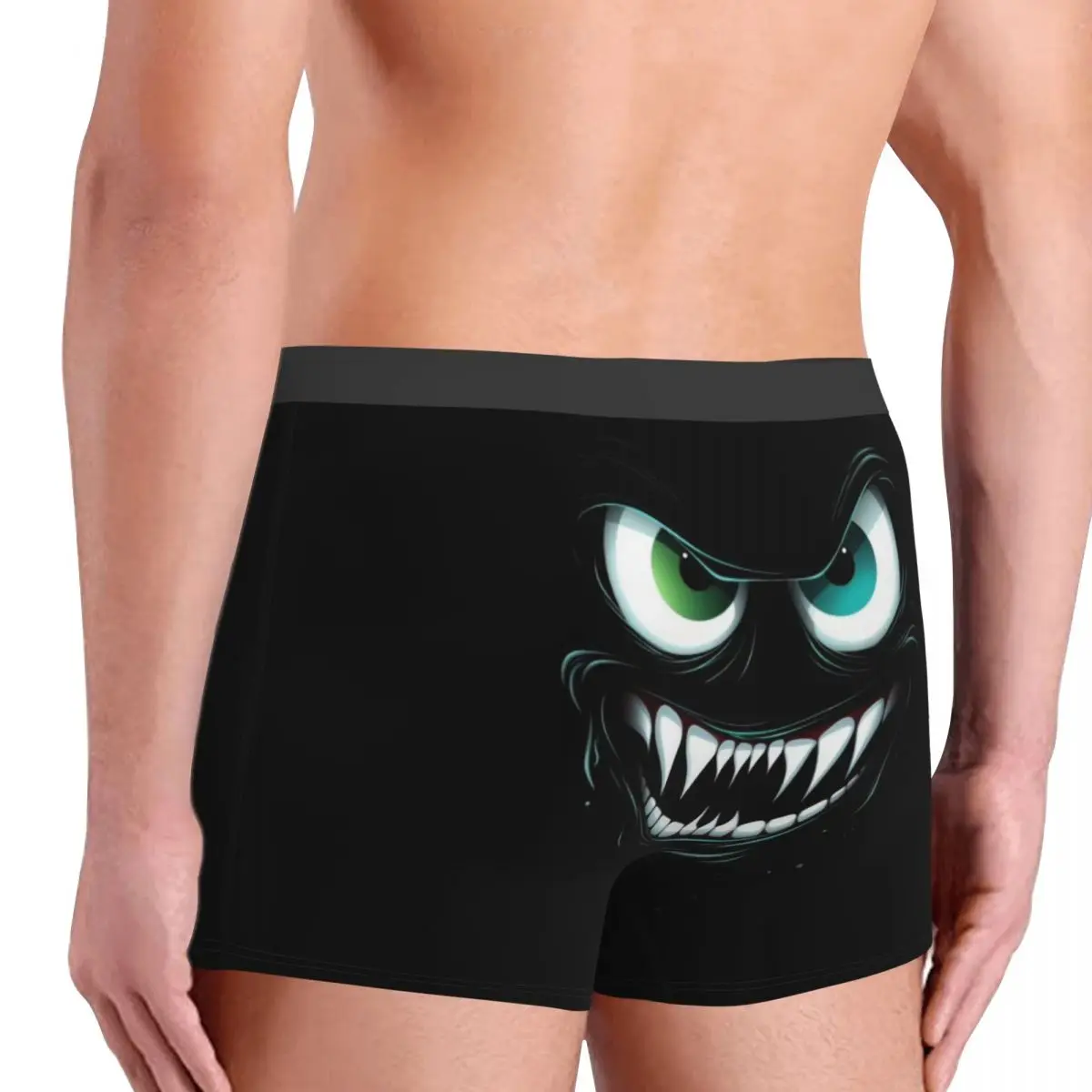 Monster Face Men's Boxer Briefs,Highly Breathable Underwear,High Quality 3D Print Shorts Birthday Gifts